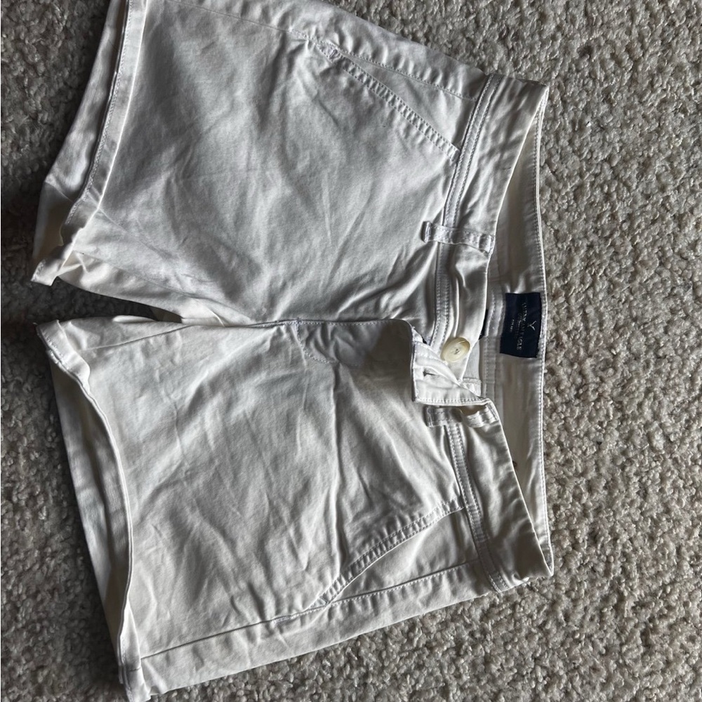 American Eagle Outfitters White Stretch Shorts